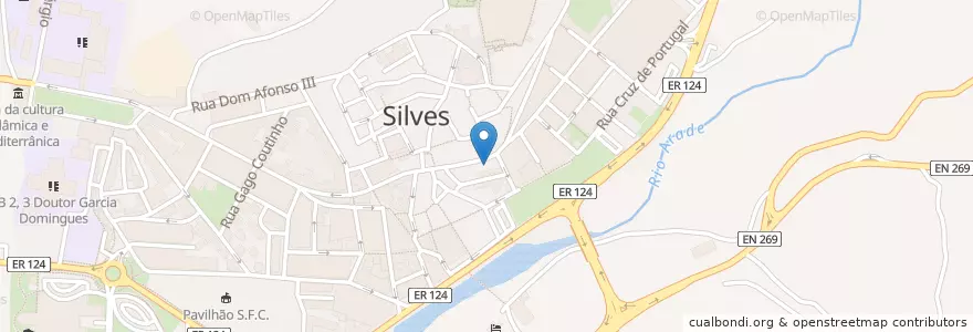 Mapa de ubicacion de GNR en 포르투갈, Algarve, Algarve, Faro, Silves, Silves.