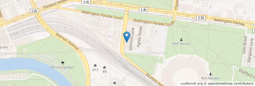 Mapa de ubicacion de Woodland Education | Jolimont en Австралия, Виктория, City Of Melbourne.