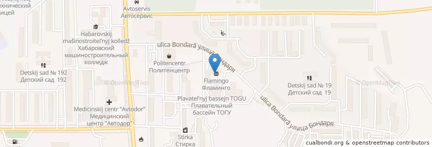 Mapa de ubicacion de Столовая en Rusia, Дальневосточный Федеральный Округ, Хабаровский Край, Городской Округ Хабаровск.