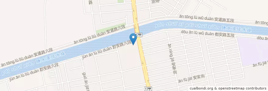 Mapa de ubicacion de 海南派出所 en تایوان, 臺南市, 安南區.