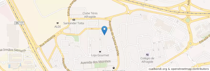 Mapa de ubicacion de A Charrua en Portugal, Área Metropolitana De Lisboa, Lisboa, Grande Lisboa, Amadora, Alfragide.