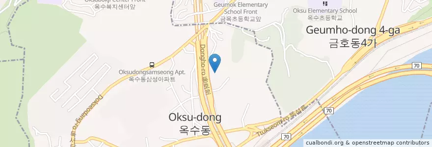 Mapa de ubicacion de 미타사 en Korea Selatan, 서울, 성동구.