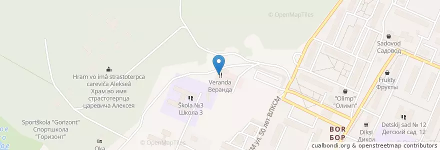 Mapa de ubicacion de Веранда en ロシア, 中央連邦管区, Тульская Область, Городской Округ Алексин.