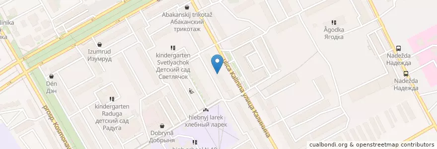 Mapa de ubicacion de Ветеринар en Russia, Siberian Federal District, Republic Of Khakassia, Ust-Abakansky Rayon, Городской Округ Черногорск.