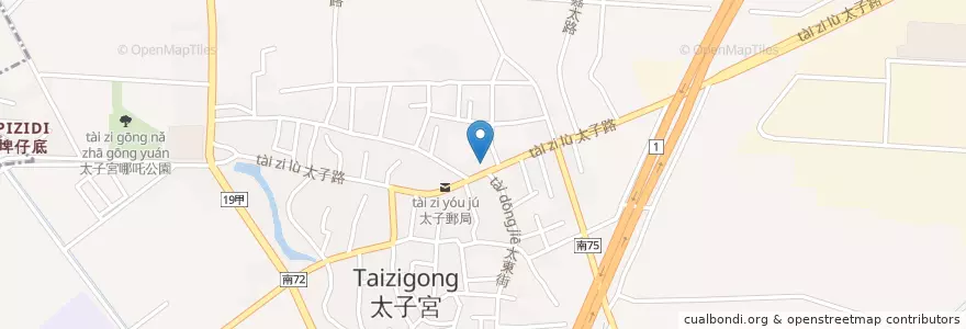 Mapa de ubicacion de 新營太子宮郵局 en 臺灣, 臺南市, 新營區.