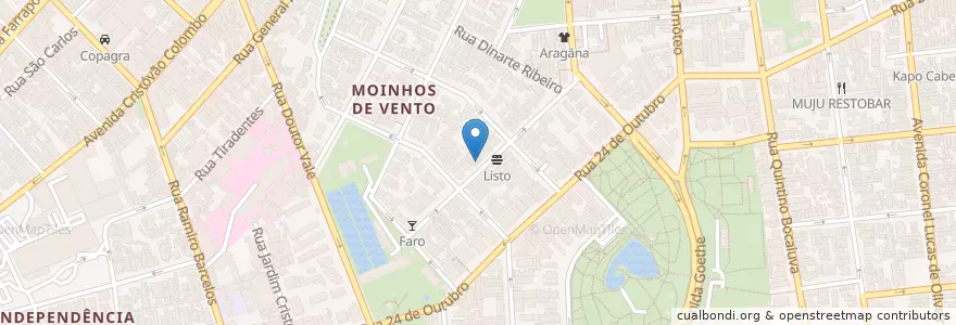 Mapa de ubicacion de Orquestra de Panelas en Brasilien, Süden, Rio Grande Do Sul, Região Metropolitana De Porto Alegre, Região Geográfica Intermediária De Porto Alegre, Região Geográfica Imediata De Porto Alegre, Porto Alegre.