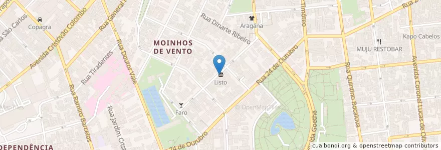 Mapa de ubicacion de Listo en Brazil, South Region, Rio Grande Do Sul, Metropolitan Region Of Porto Alegre, Região Geográfica Intermediária De Porto Alegre, Região Geográfica Imediata De Porto Alegre, Porto Alegre.
