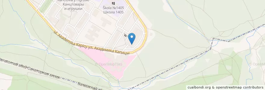 Mapa de ubicacion de Отделение связи №117647 en Russie, District Fédéral Central, Moscou, Юго-Западный Административный Округ, Район Ясенево.