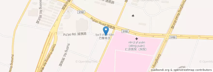 Mapa de ubicacion de 中国建设银行 en China, Shanghai, Pudong.