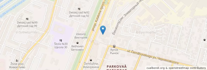 Mapa de ubicacion de Сеймский рынок en Rússia, Distrito Federal Central, Oblast De Kursk, Курский Район, Городской Округ Курск.