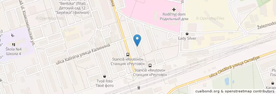 Mapa de ubicacion de Сбербанк en Rusland, Centraal Federaal District, Oblast Moskou, Городской Округ Реутов.