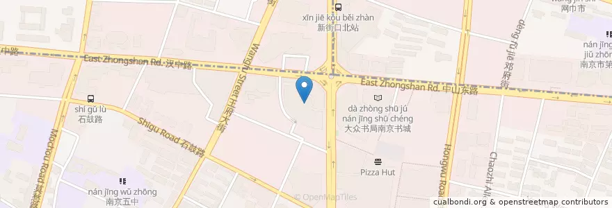 Mapa de ubicacion de 味千ラーメン 南京国際金融中心店 en 中国, 江蘇省, 南京市, 秦淮区.