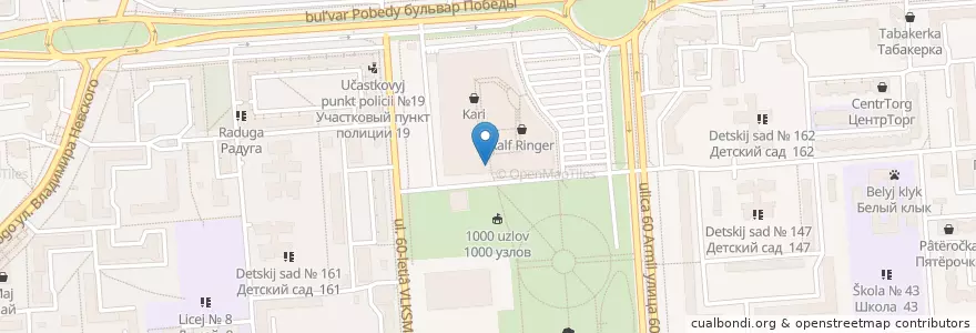 Mapa de ubicacion de Гвозди №6 en Rusia, Distrito Federal Central, Óblast De Vorónezh, Городской Округ Воронеж.
