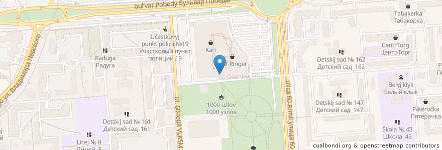 Mapa de ubicacion de Катана en Rusya Federasyonu, Центральный Федеральный Округ, Voronej Oblastı, Городской Округ Воронеж.