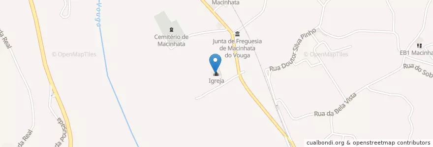 Mapa de ubicacion de Igreja en 葡萄牙, Aveiro, Centro, Baixo Vouga, Águeda, Macinhata Do Vouga.