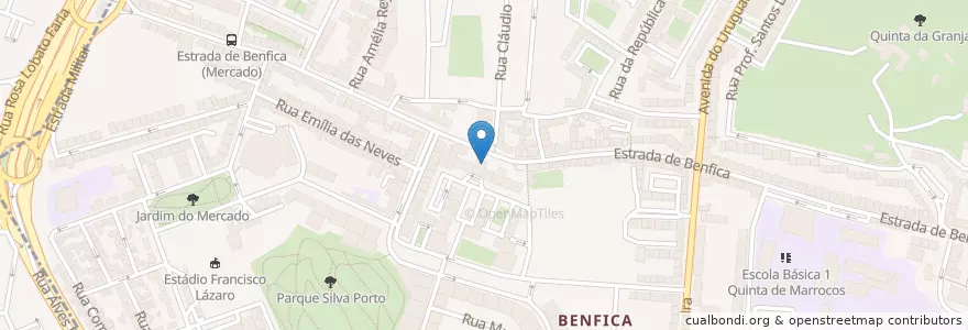 Mapa de ubicacion de Millennium bcp en Portugal, Lisbonne, Aire Métropolitaine De Lisbonne, Grande Lisboa, Lisbonne, Amadora, Benfica.