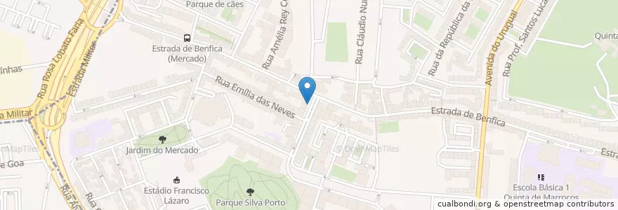 Mapa de ubicacion de Montepio en پرتغال, Lisboa, Área Metropolitana De Lisboa, Grande Lisboa, لیسبون, Amadora, Benfica.