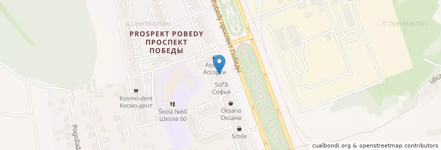 Mapa de ubicacion de Уролог/УЗИ en Rússia, Distrito Federal Central, Oblast De Kursk, Курский Район, Городской Округ Курск.