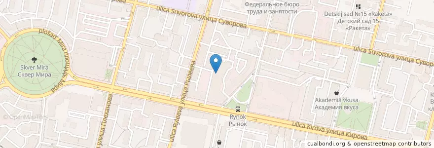 Mapa de ubicacion de Синема Cтар en 俄罗斯/俄羅斯, Центральный Федеральный Округ, 卡卢加州, Городской Округ Калуга.