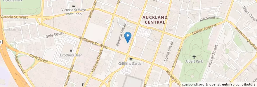 Mapa de ubicacion de ASB en Новая Зеландия, Auckland, Waitematā.