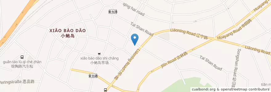 Mapa de ubicacion de ABC bank en 中国, 山东省, 青岛市, 市北区.