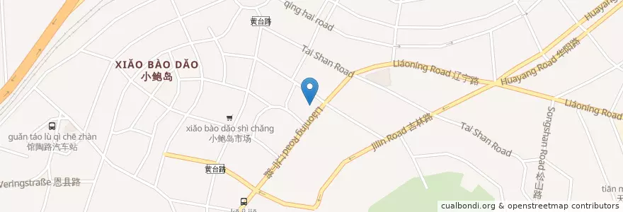 Mapa de ubicacion de ccb en 中国, 山东省, 青岛市, 市北区.