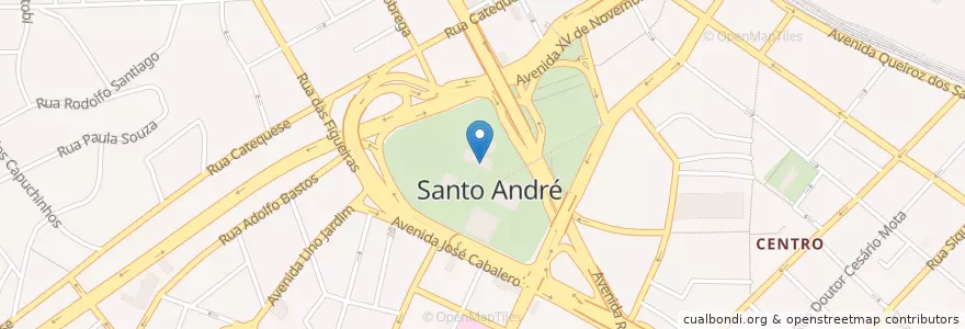 Mapa de ubicacion de Biblioteca Nair Lacerda en 브라질, 남동지방, 상파울루, Região Geográfica Intermediária De São Paulo, Região Metropolitana De São Paulo, Região Imediata De São Paulo, Santo André.