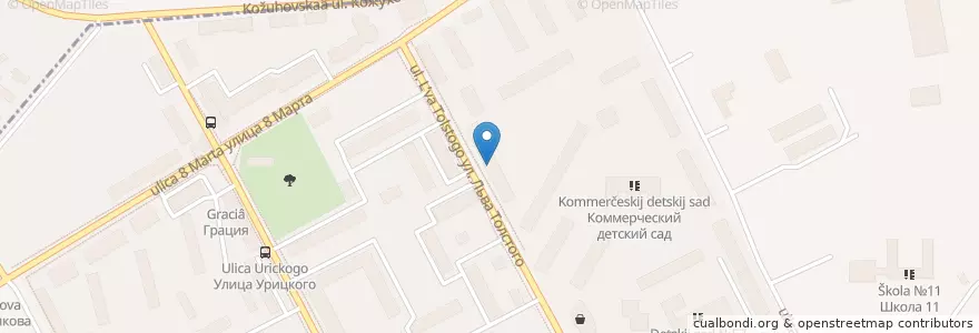 Mapa de ubicacion de Поликлиника №2 en Russia, Central Federal District, Moscow Oblast, Eastern Administrative Okrug, Lyuberetsky District, Kosino-Ukhtomsky District.