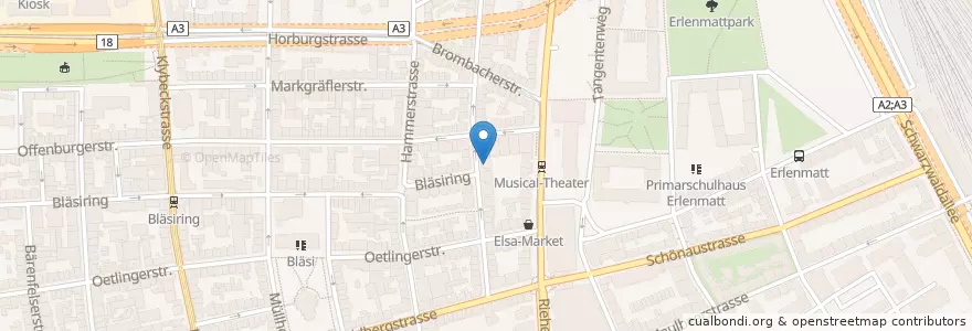 Mapa de ubicacion de Café Siesta en Schweiz/Suisse/Svizzera/Svizra, Basel-Stadt, Basel.