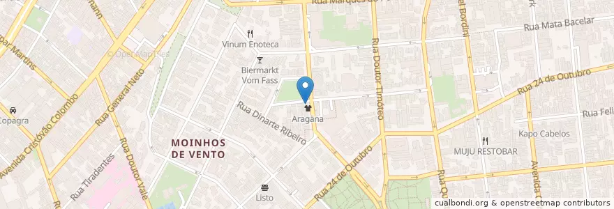 Mapa de ubicacion de Quiero Café en 巴西, 南部, 南里奥格兰德, Região Metropolitana De Porto Alegre, Região Geográfica Intermediária De Porto Alegre, Região Geográfica Imediata De Porto Alegre, 阿雷格里港.
