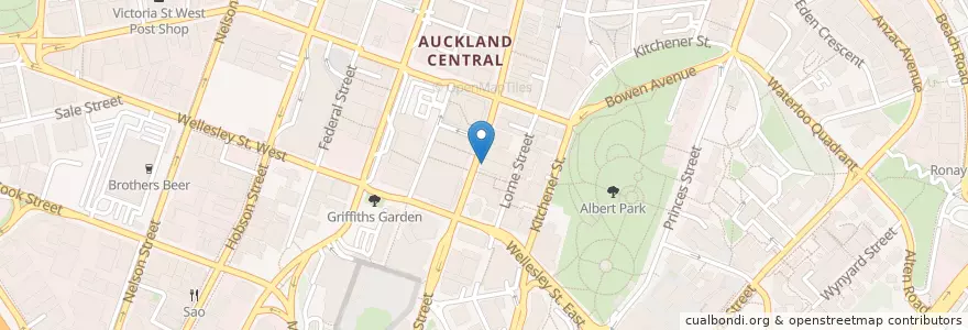 Mapa de ubicacion de McDonald's en New Zealand, Auckland, Waitematā.