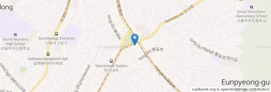 Mapa de ubicacion de 신한은행(Shinhan Bank) en Zuid-Korea, Seoel, 은평구.