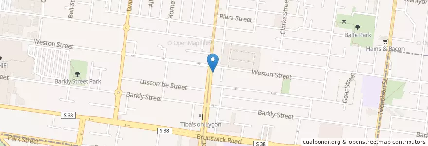Mapa de ubicacion de Eydie's en أستراليا, ولاية فيكتوريا, City Of Moreland.