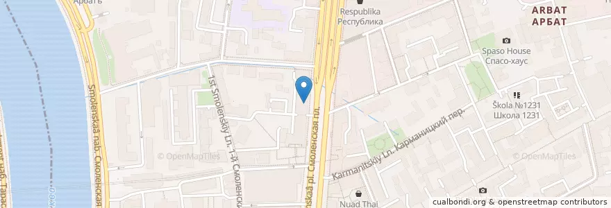 Mapa de ubicacion de Библиотека № 3 им. Н. А. Добролюбова en Russia, Central Federal District, Moscow, Central Administrative Okrug, Arbat District.