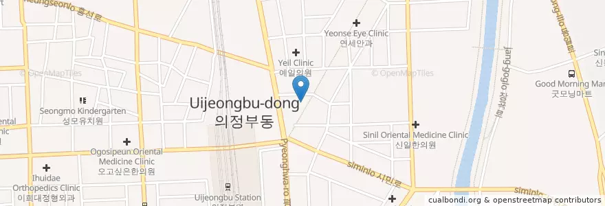 Mapa de ubicacion de Starbucks en Республика Корея, Кёнгидо, 의정부시.