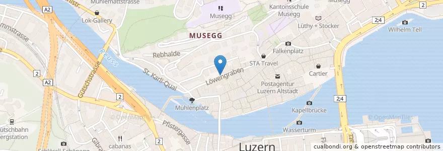 Mapa de ubicacion de Motoparkplatz en Svizzera, Lucerna, Luzern.