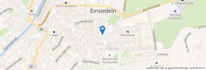 Mapa de ubicacion de Pfauen en スイス, Schwyz, Einsiedeln, Einsiedeln.