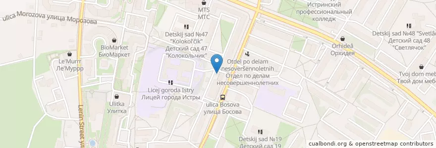 Mapa de ubicacion de стардог!s en Россия, Центральный Федеральный Округ, Московская Область, Городской Округ Истра.