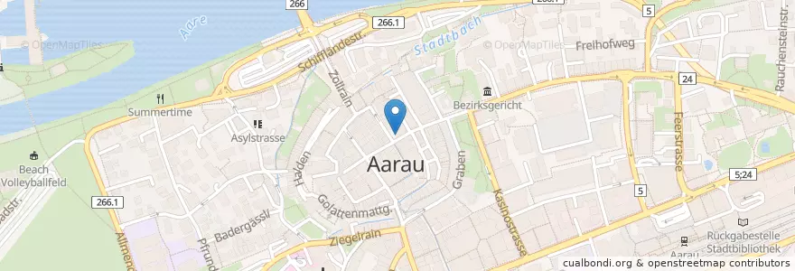 Mapa de ubicacion de Alte Post en Suíça, Aargau, Bezirk Aarau, Aarau.