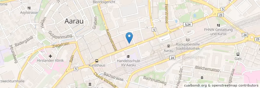 Mapa de ubicacion de Neue Aargauer Bank en سويسرا, Aargau, Bezirk Aarau, Aarau.
