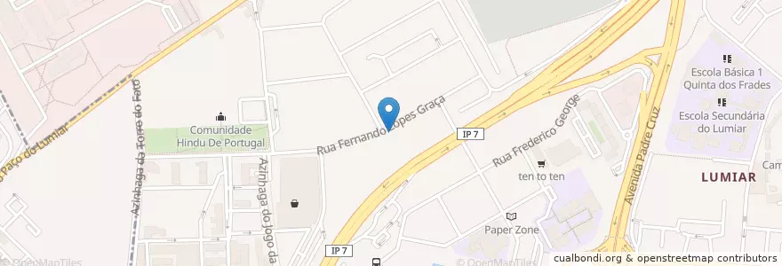 Mapa de ubicacion de Forno do Paço en Португалия, Área Metropolitana De Lisboa, Лиссабон, Grande Lisboa, Лиссабон, Lumiar.