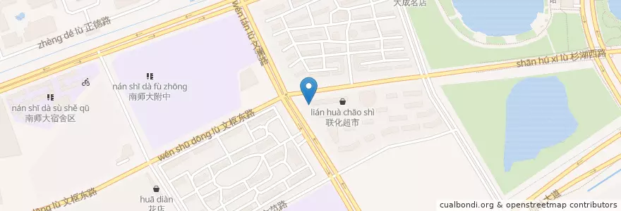 Mapa de ubicacion de 水到渠成饭店 en 中国, 江蘇省, 南京市, 棲霞区.