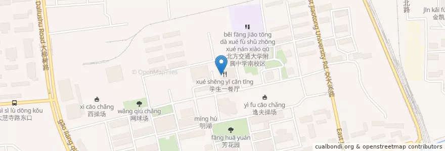 Mapa de ubicacion de 学生一餐厅 en China, Pequim, Hebei, 海淀区.