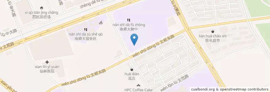 Mapa de ubicacion de 南外附属幼儿园 en 中国, 江苏省, 南京市, 栖霞区.
