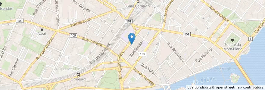 Mapa de ubicacion de Chez Francis en Suisse, Genève, Genève, Genève.