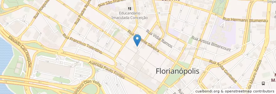 Mapa de ubicacion de Itaú en Brasil, Región Sur, Santa Catarina, Microrregião De Florianópolis, Região Geográfica Intermediária De Florianópolis, Florianópolis.