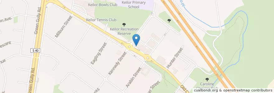Mapa de ubicacion de Keilor LPO en Australia, Victoria, City Of Brimbank.
