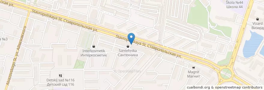 Mapa de ubicacion de Моменто en 러시아, 남부연방관구, Краснодарский Край, Городской Округ Краснодар.