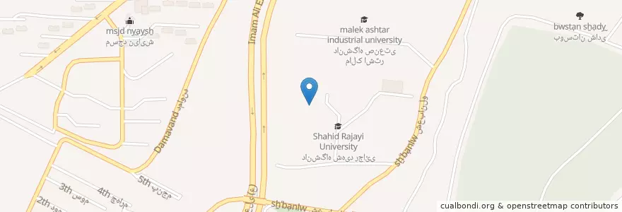 Mapa de ubicacion de دانشکده عمران en Irán, Teherán, شهرستان تهران, Teherán, بخش مرکزی شهرستان تهران.