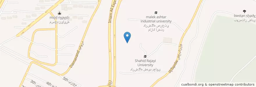 Mapa de ubicacion de Faculty of Mechanics en Iran, Tehran Province, Tehran County, Tehran, بخش مرکزی شهرستان تهران.